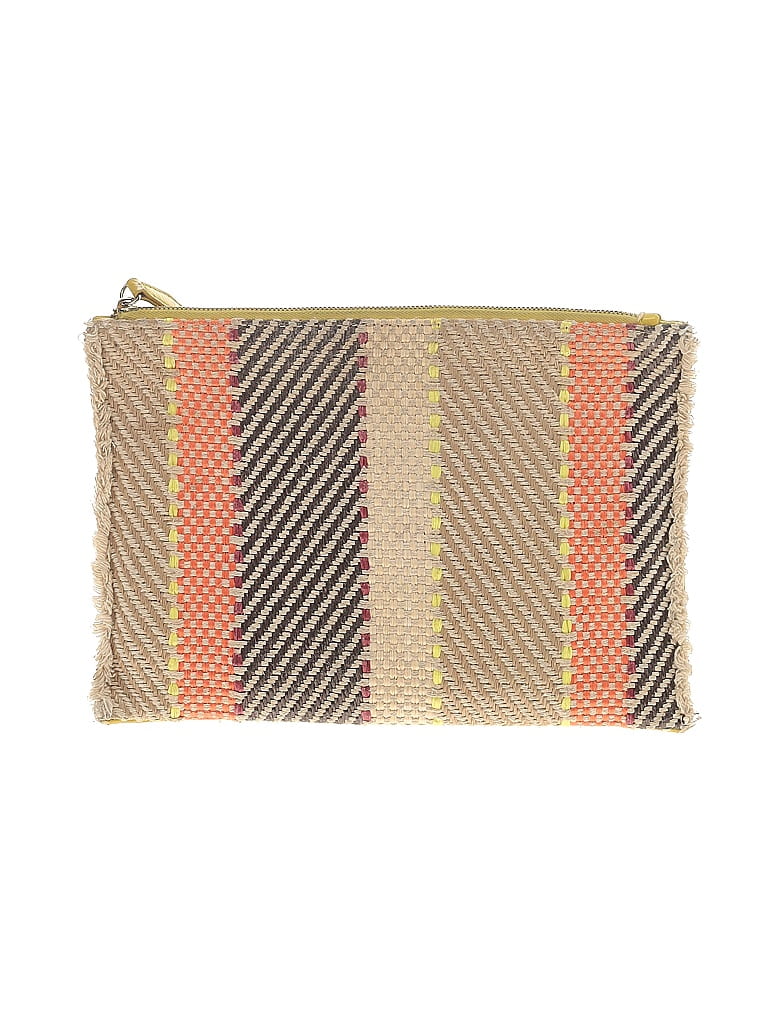 Unbranded Stripes Tan Yellow Makeup Bag One size - photo 1