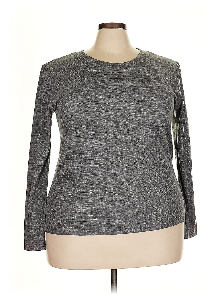 Fruit of the Loom Gray Long Sleeve T-Shirt Size 4X - photo 1