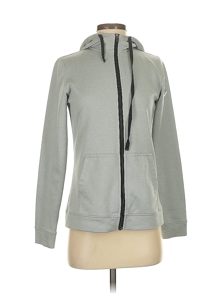 Pre-owned Asics Zip Up Hoodie In Blue