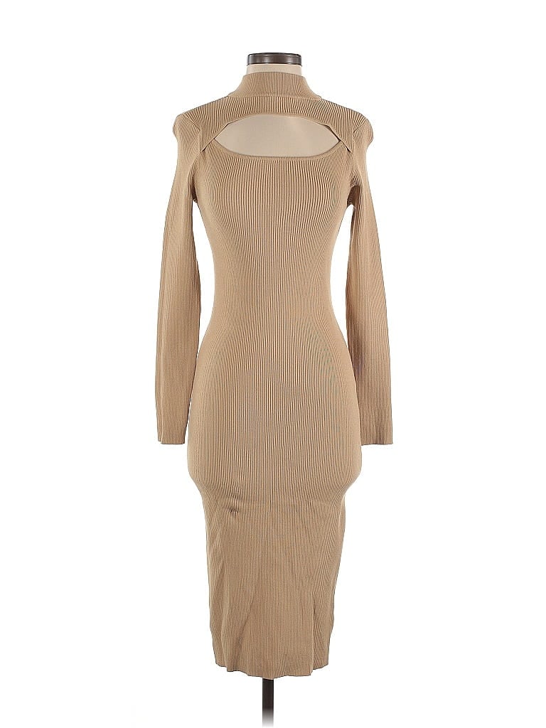 The Drop Solid Tan Cocktail Dress Size S - photo 1