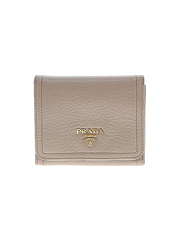 Prada Vitello Daino Metal Tri-fold Leather Wallet (view 1)