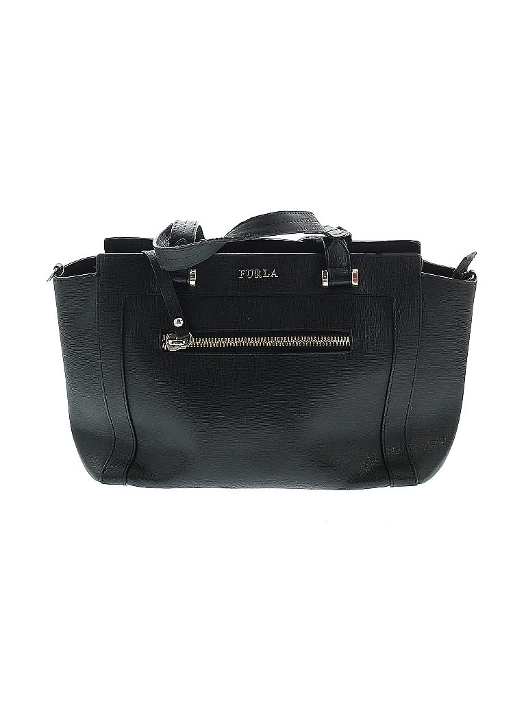 FURLA 100% Leather Black Leather Satchel One size - photo 1