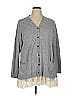 LOGO by Lori Goldstein Gray Cardigan Size XL - photo 1