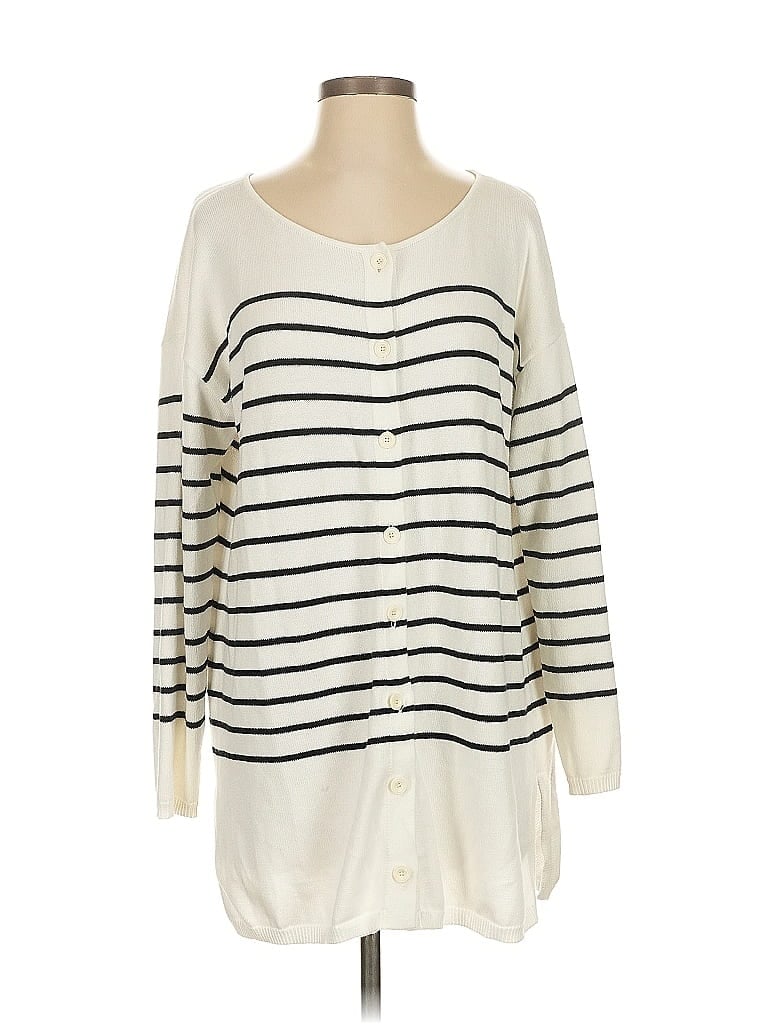 Click to view more detailed imagery on our partner's website Pre-owned Cabi Cardigan Sweater In White