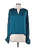 Karen Kane Teal Blue Long Sleeve Blouse Size L - photo 1