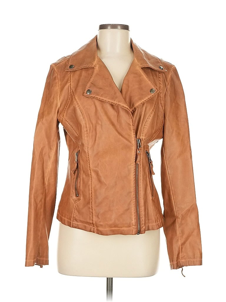 Max Studio 100% Polyurethane Brown Jacket Size M - photo 1