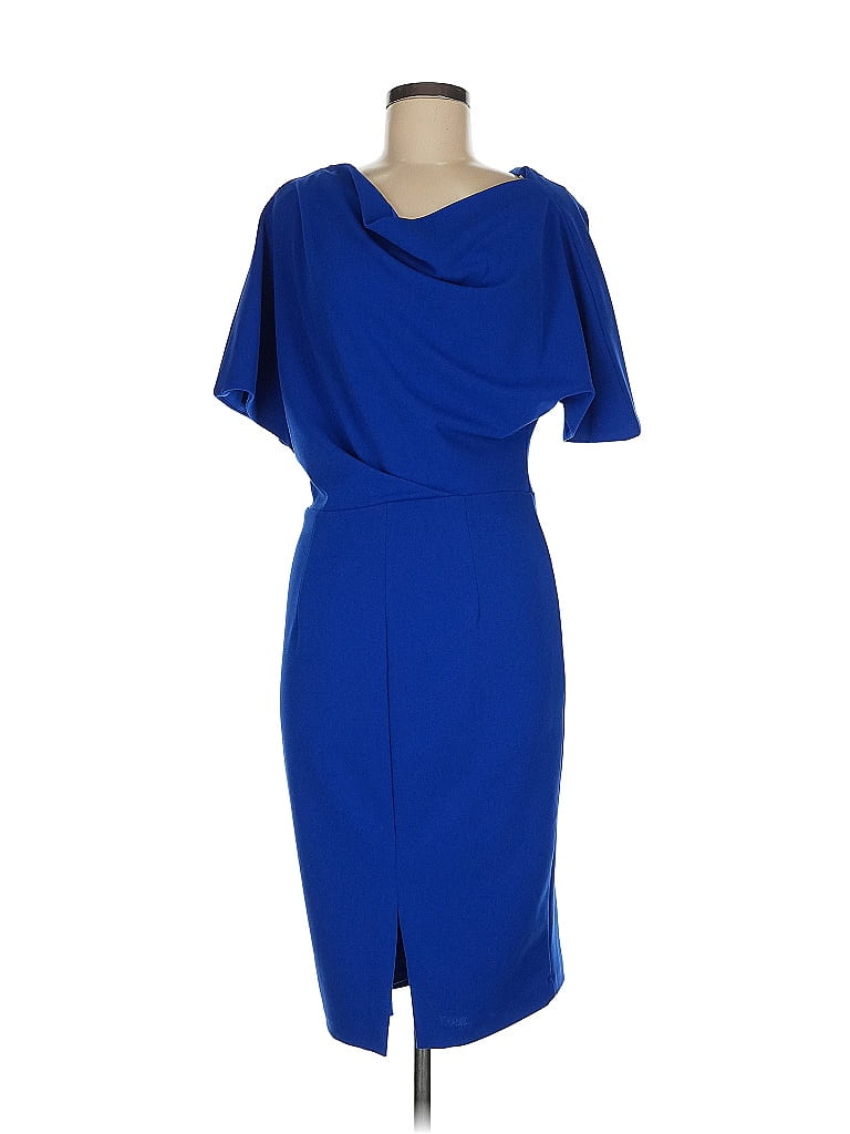 Alexia Admor Solid Blue Cocktail Dress Size M - photo 1