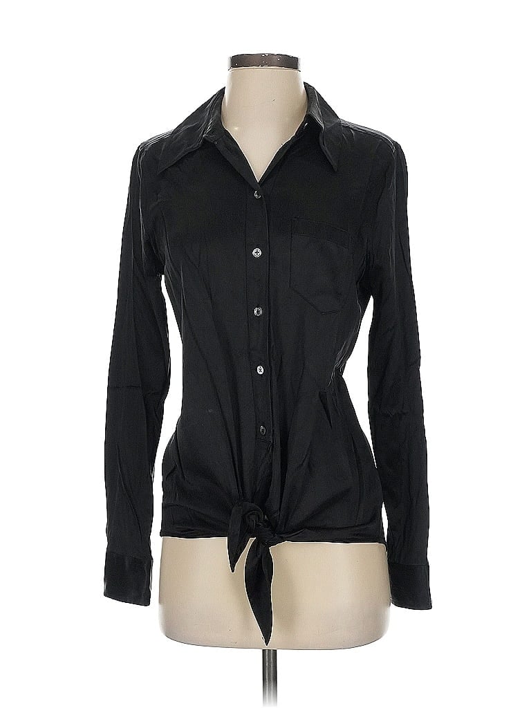 Click to view more detailed imagery on our partner's website Pre-owned Equipment Long Sleeve Blouse In Black