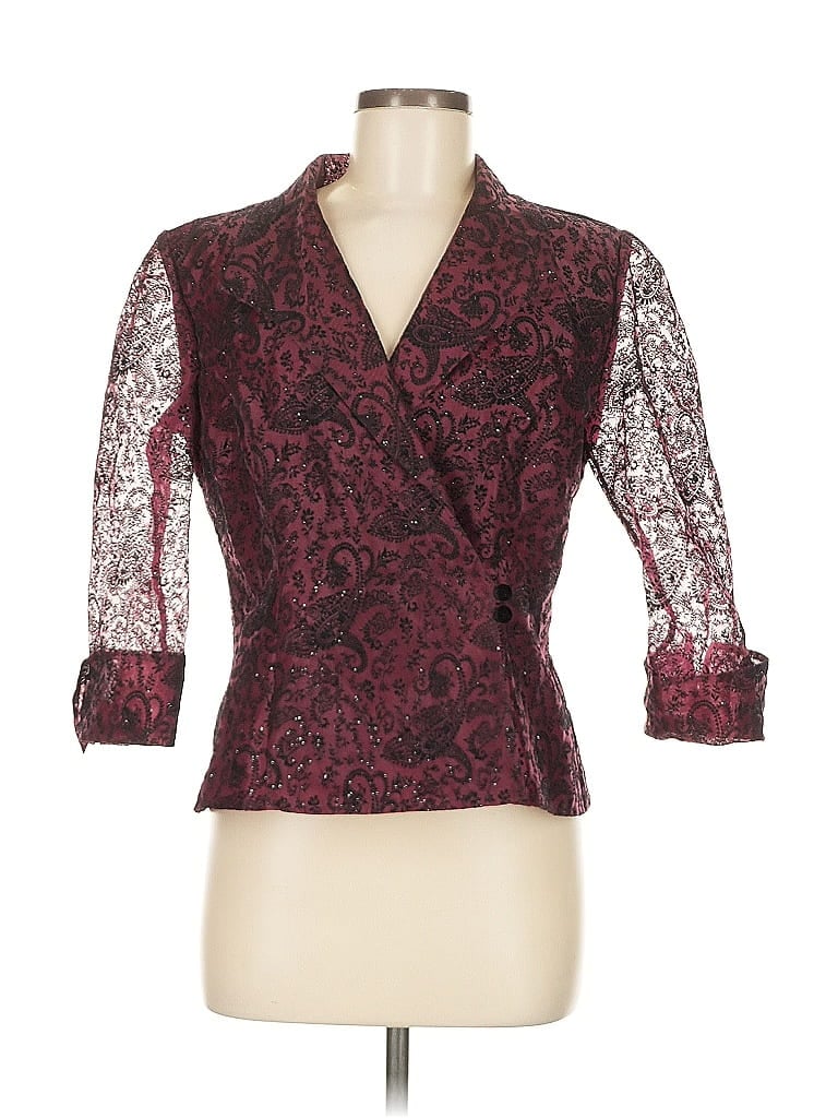 Alex Evenings 100% Polyester Burgundy Blazer Size M - photo 1