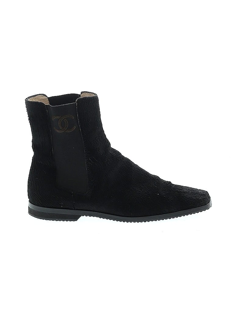 Chanel Black Vintage Ponyhair Ankle Boots Size EU 38 (estimated) - photo 1