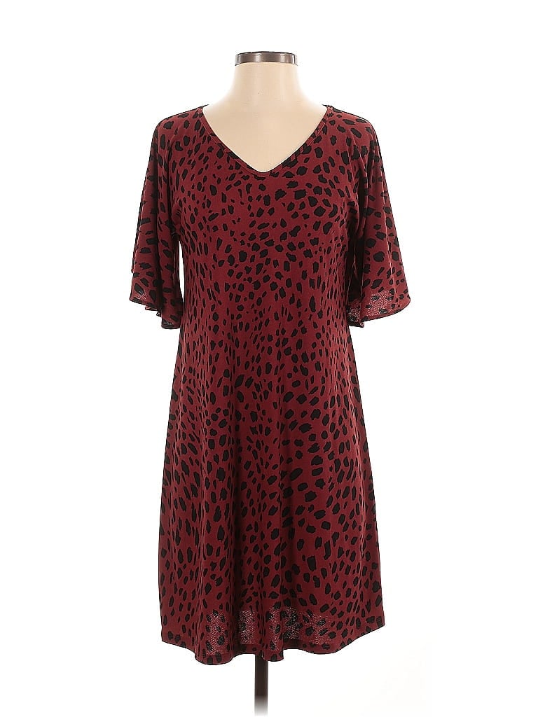 Pre-owned Apt. 9 Casual Dress In Burgundy