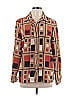 Alfred Dunner 100% Polyester Color Block Brown Long Sleeve Blouse Size 10 - photo 1