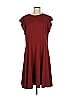 City Chic Solid Burgundy Casual Dress Size 18 - photo 1