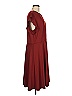 City Chic Solid Burgundy Casual Dress Size 18 - photo 4