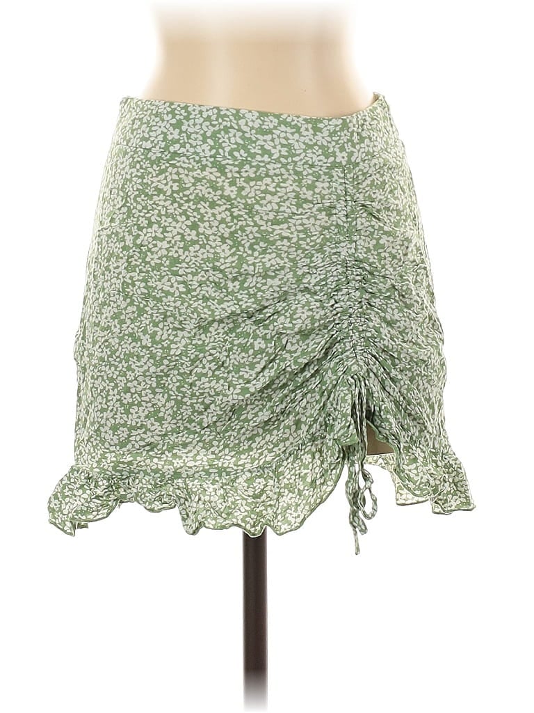 Zaful 100% Rayon Paisley Green Casual Skirt Size S - photo 1