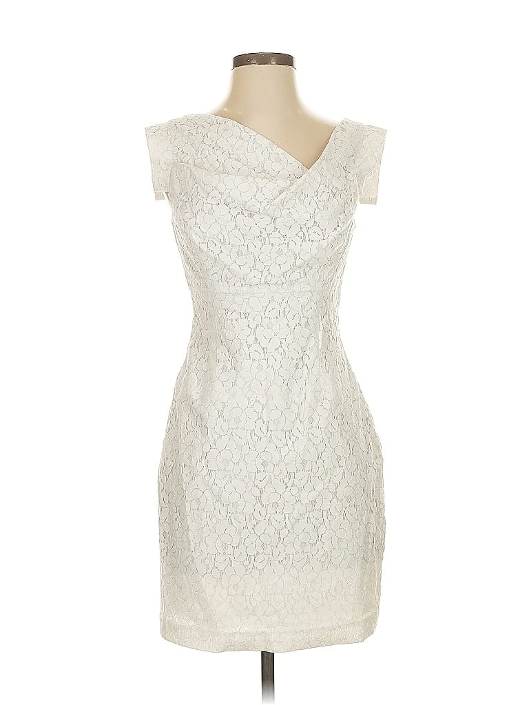 Black Halo Ivory White Cocktail Dress Size 4 - photo 1