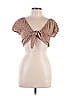 Assorted Brands 100% Rayon Brown Short Sleeve Blouse Size L - photo 1