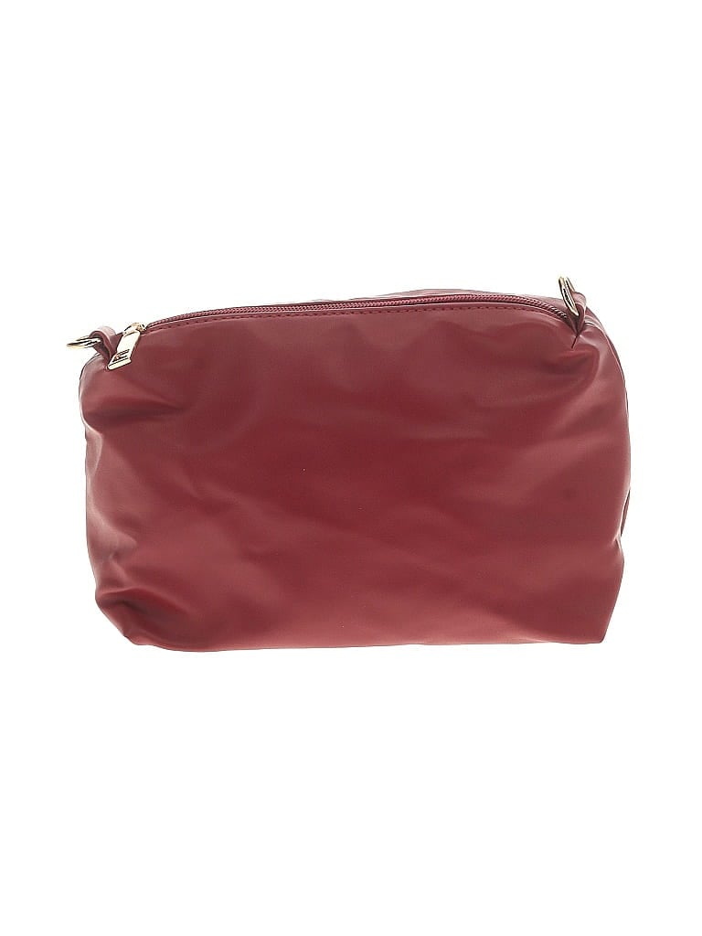 Unbranded 100% Pvc Solid Burgundy Red Crossbody Bag One size - photo 1