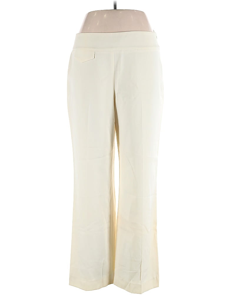 Akris Punto 100% Baumwolle Ivory Dress Pants Size 12 - photo 1