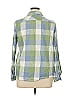 Natural Reflections 100% Cotton Plaid Green 3/4 Sleeve Button-Down Shirt Size XL - photo 2