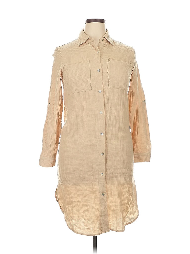Magaschoni 100% Cotton Tan Casual Dress Size XS - photo 1