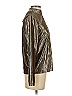 Zara W&B Collection Metallic Stripes Gold Long Sleeve Blouse Size S - photo 4