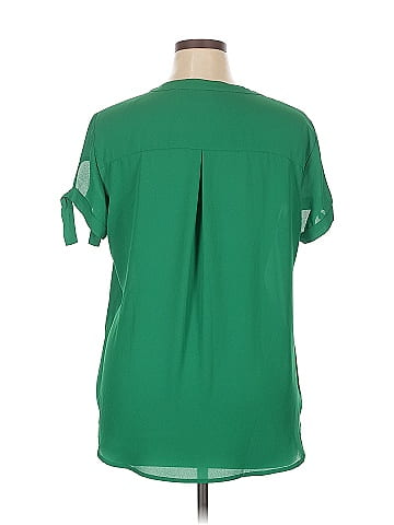 Soho JEANS NEW YORK & COMPANY Short Sleeve Blouse (view 2)