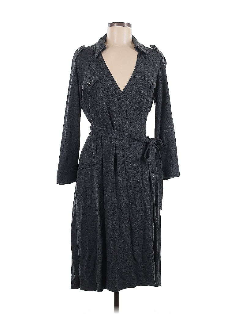 Pre-owned Ann Taylor Loft Coat In Gray