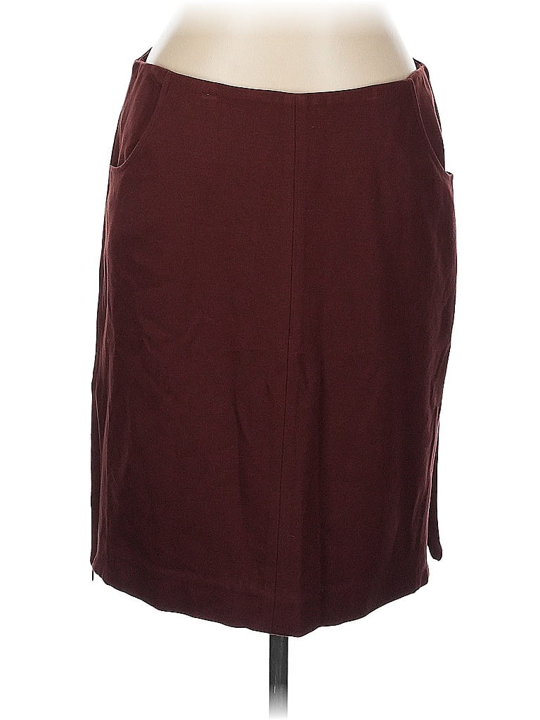 Pre-owned Cabi Casual Skirt In Burgundy