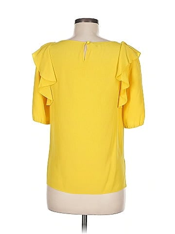 Tibi Short Sleeve Silk Top (view 2)