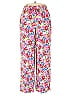 Roxy 100% Viscose Floral Pink Casual Pants Size 12 - photo 1