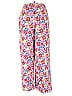 Roxy 100% Viscose Floral Pink Casual Pants Size 12 - photo 2