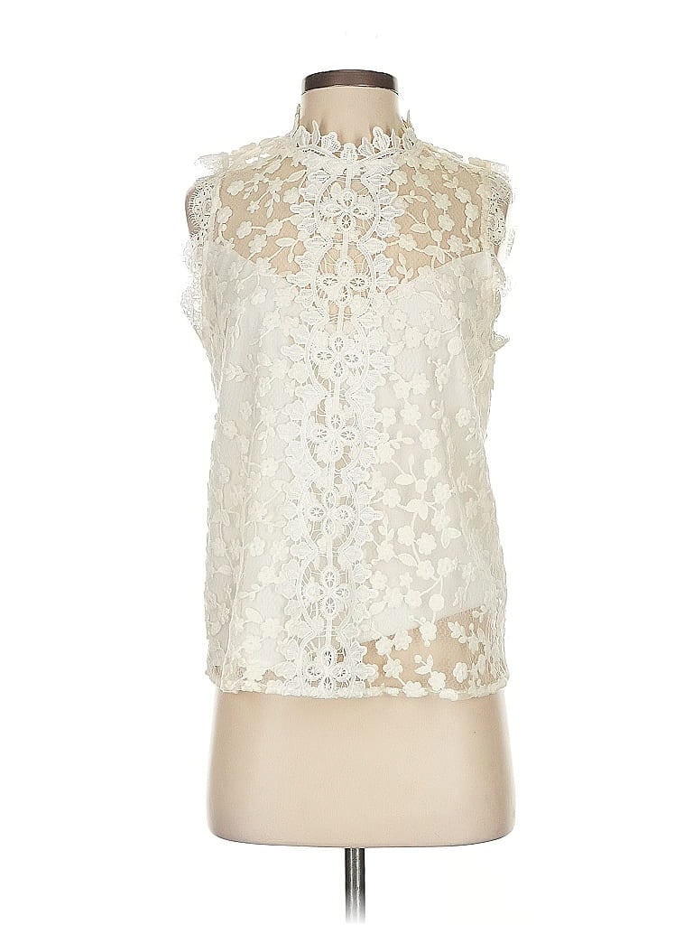 BB Dakota Ivory Sleeveless Blouse Size S - photo 1