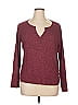 Socialite Tweed Burgundy Pullover Sweater Size XL - photo 1