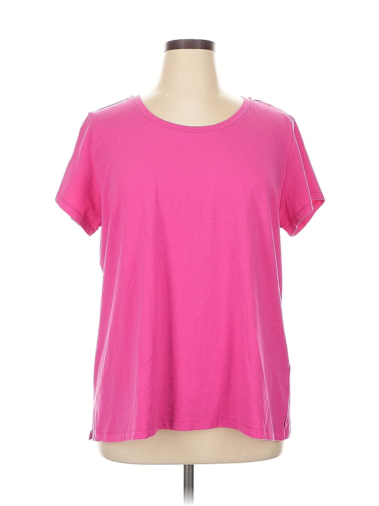 Belle By Kim Gravel Pink Short Sleeve T-Shirt Size XL - photo 1