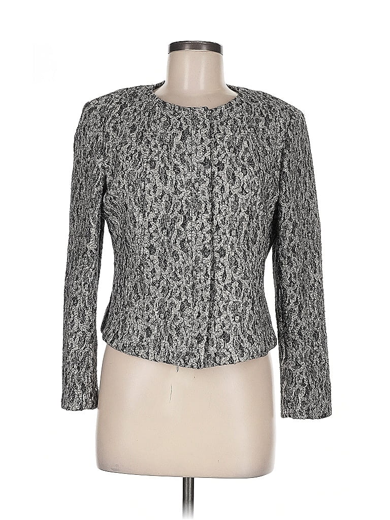 Pre-owned Lafayette 148 Blazer Jacket In Gray