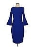 Calvin Klein Solid Blue Cocktail Dress Size 4 - photo 1