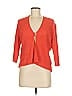 August Silk Orange Red Cardigan Size M - photo 1