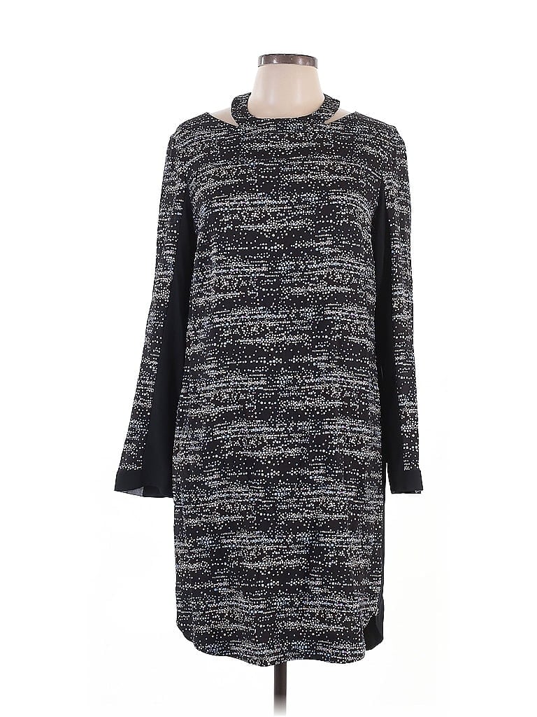 Akris Punto Tweed Gray Black Casual Dress Size 10 - photo 1
