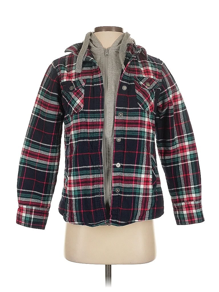 Natural Reflections 100% Cotton Plaid Red Jacket Size S - photo 1