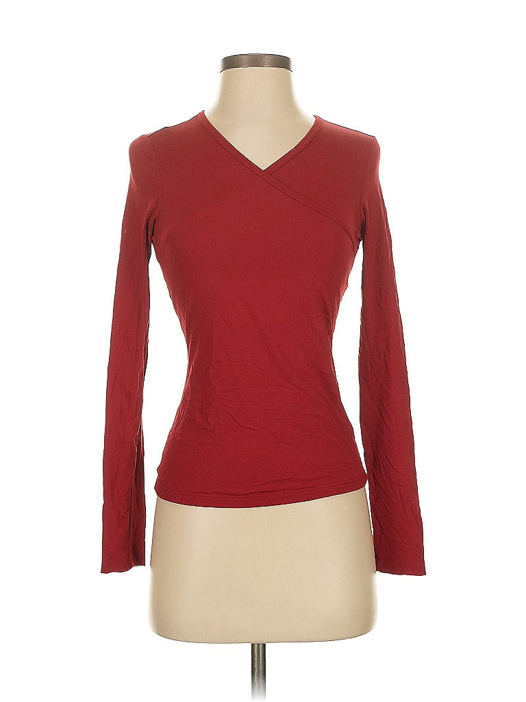 Arden B. Burgundy Red Long Sleeve Top Size S - photo 1