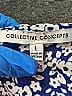 Collective Concepts 100% Polyester Floral Blue 3/4 Sleeve Blouse Size L - photo 3
