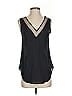 Unbranded 100% Polyester Black Sleeveless Blouse Size XS - photo 1