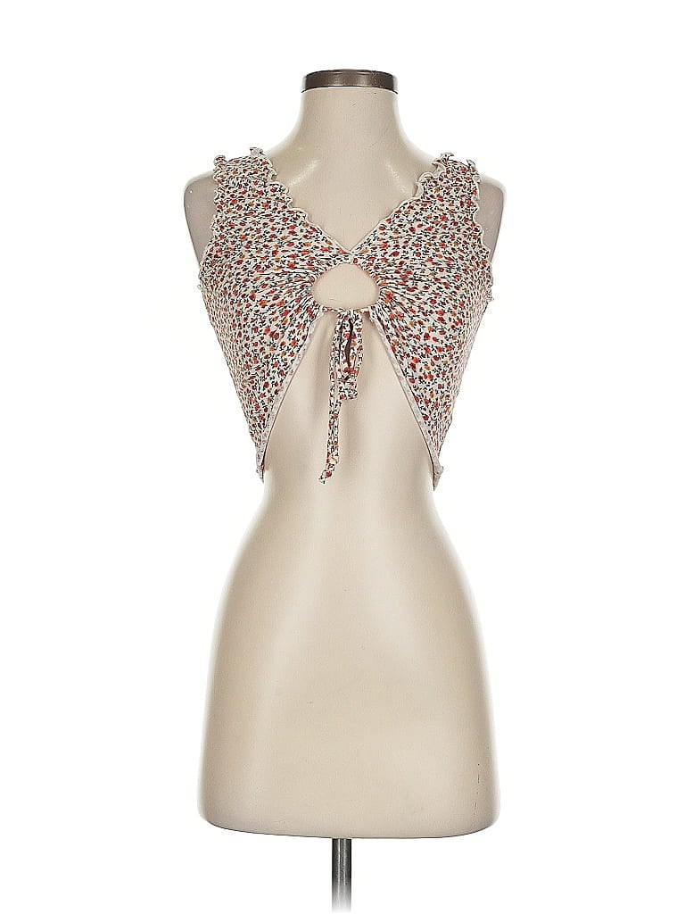 Pre-owned Outlaw Sleeveless Blouse In White