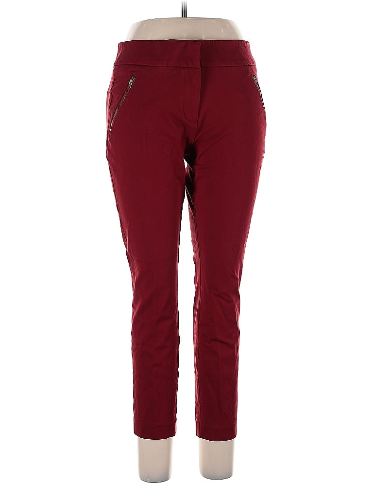 Ann Taylor LOFT Outlet Solid Burgundy Active Pants Size 10 - photo 1