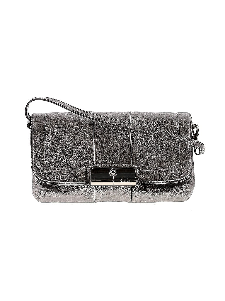 Coach 100% Leather Gray Silver Leather Satchel One size - photo 1