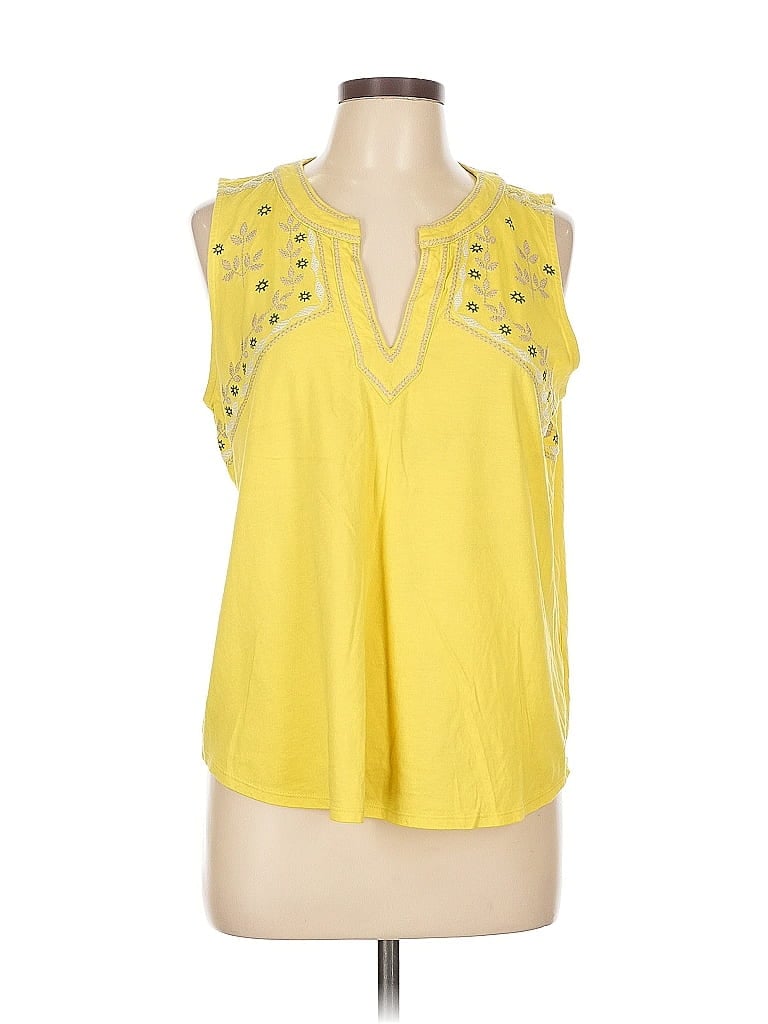 Pre-owned Banana Republic Factory Store Sleeveless Blouse In Yellow