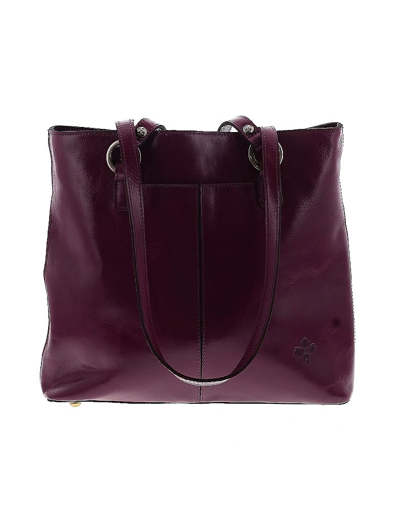 Patricia Nash 100% Leather Burgundy Purple Leather Tote One size - photo 1