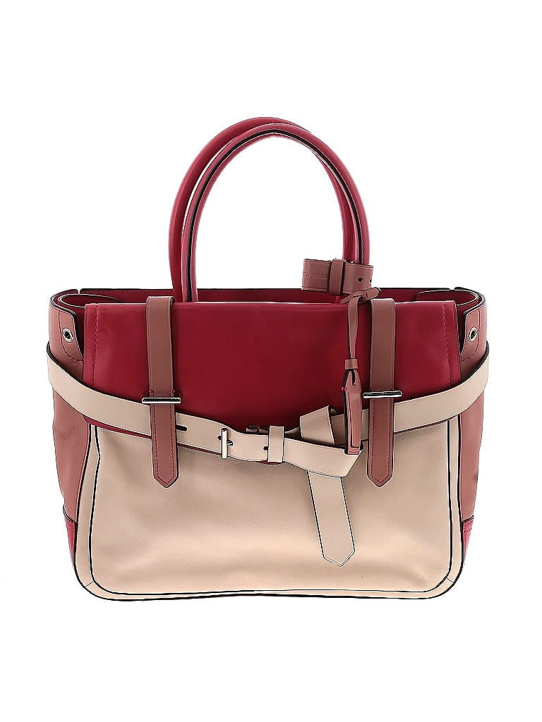 Reed Krakoff 100% Leather Color Block Burgundy Pink Leather Satchel One size - photo 1