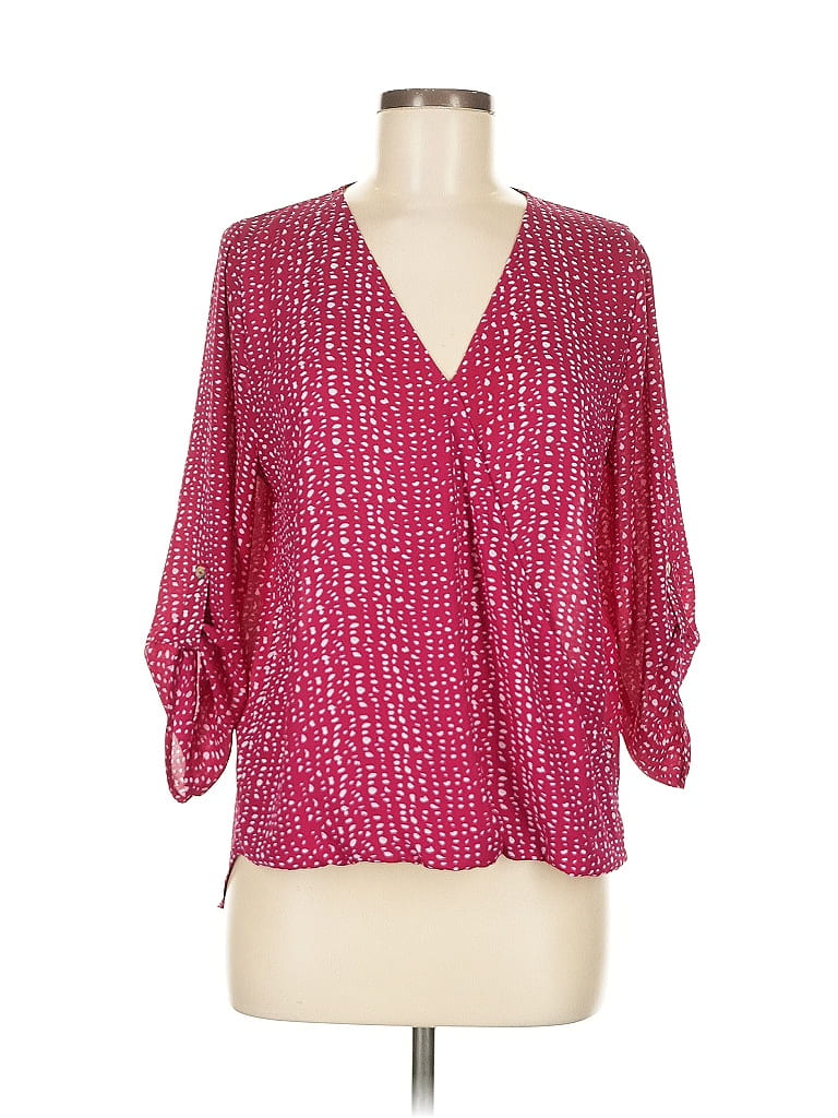 Pre-owned West Kei 3/4 Sleeve Blouse In Red